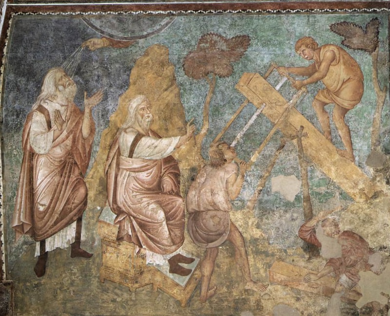  Construction of the Ark, Basilica Superiore di San Francesco d'Assisi, Assisi